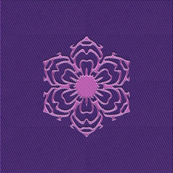 Round Machine Washable Transitional Blue Violet Purple Rug, wshpat2553pur