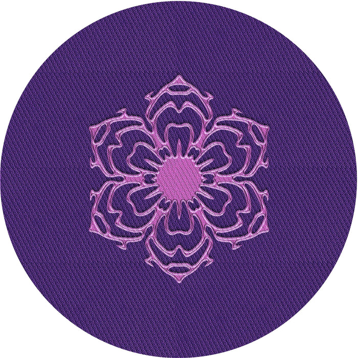 Square Patterned Blue Violet Purple Rug, pat2553pur