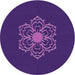 Square Patterned Blue Violet Purple Rug, pat2553pur