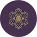 Sideview of Patterned French Lilac Purple Novelty Rug, pat2553