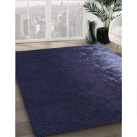 Patterned Night Blue Rug, pat2554blu