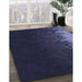 Patterned Night Blue Rug in Family Room, pat2554blu