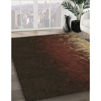 Patterned Sienna Brown Rug, pat2554brn