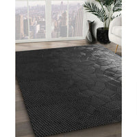 Patterned Midnight Gray Rug, pat2554gry