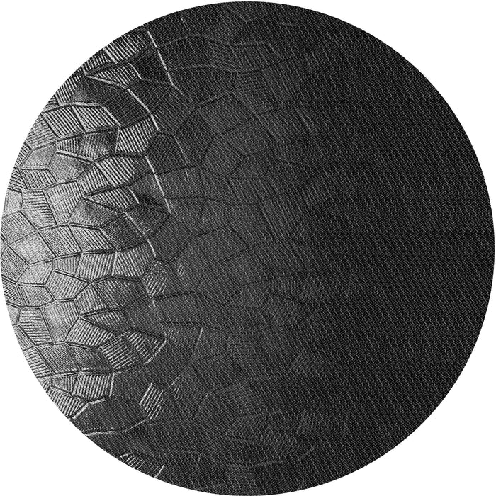 Square Machine Washable Transitional Midnight Gray Rug in a Living Room, wshpat2554gry