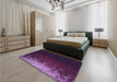Patterned Purple Violet Purple Rug in a Bedroom, pat2554pur