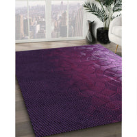 Patterned Purple Violet Purple Rug, pat2554pur