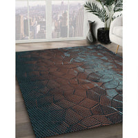 Patterned Midnight Gray Rug, pat2555lblu