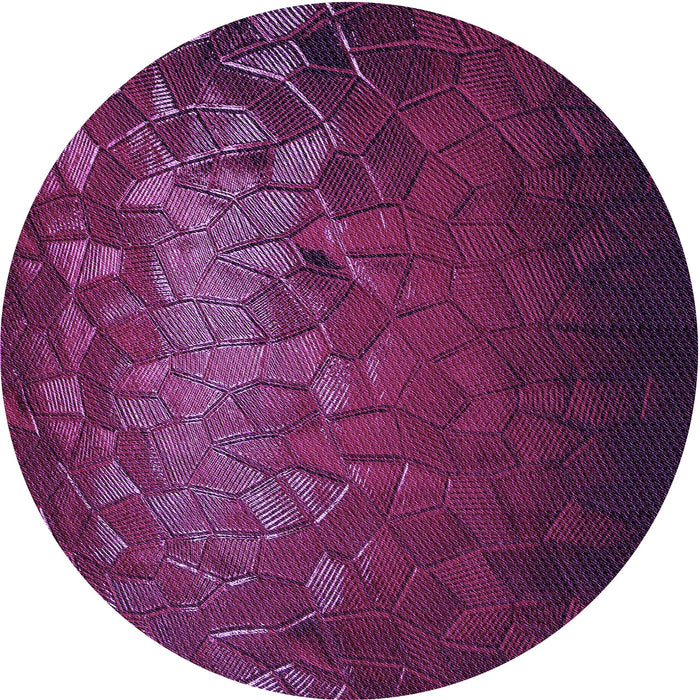 Square Patterned Pink Plum Purple Rug, pat2555pur