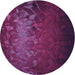 Square Machine Washable Transitional Pink Plum Purple Rug in a Living Room, wshpat2555pur