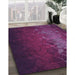 Patterned Pink Plum Purple Rug in Family Room, pat2555pur