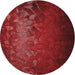 Square Patterned Tomato Red Rug, pat2555rd