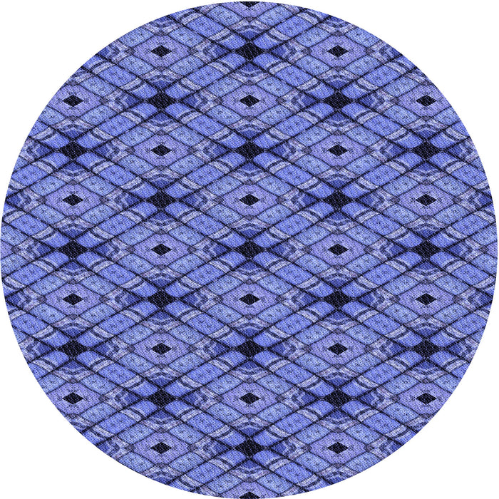 Square Patterned Sky Blue Rug, pat2556blu