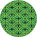 Square Patterned Green Rug, pat2556grn