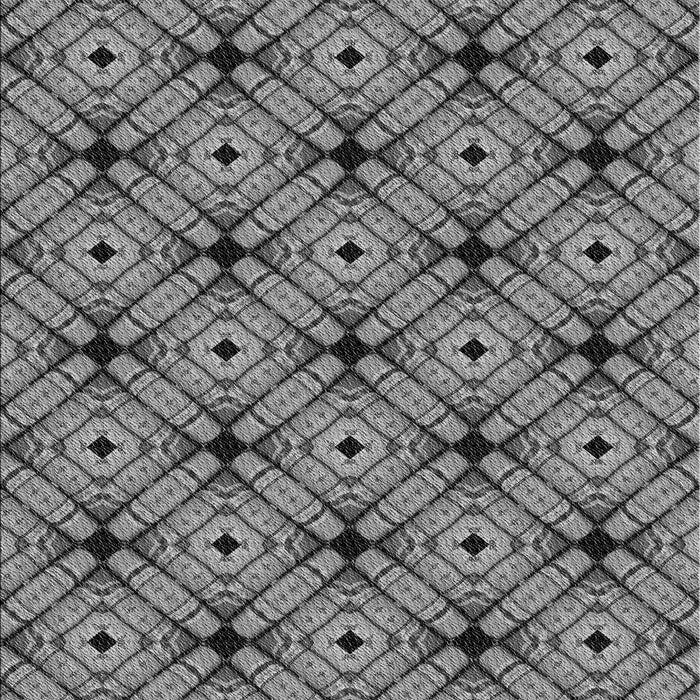 Patterned Black Rug, pat2556gry