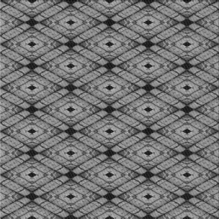 Round Patterned Black Rug, pat2556gry