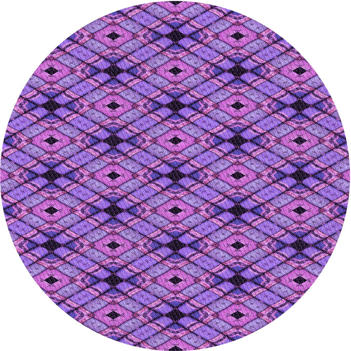Square Patterned Purple Rug, pat2556pur