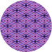 Square Patterned Purple Rug, pat2556pur