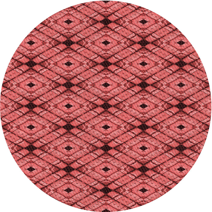Square Patterned Red Rug, pat2556rd