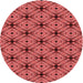 Square Patterned Red Rug, pat2556rd