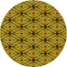 Square Patterned Yellow Rug, pat2556yw