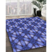 Machine Washable Transitional Sky Blue Rug in a Family Room, wshpat2557blu