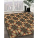 Machine Washable Transitional Red Brown Rug in a Family Room, wshpat2557brn