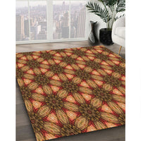 Patterned Orange Rug, pat2557org