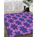 Machine Washable Transitional Bright Purple Rug in a Family Room, wshpat2557pur