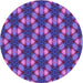 Square Patterned Bright Purple Rug, pat2557pur