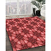 Machine Washable Transitional Red Rug in a Family Room, wshpat2557rd