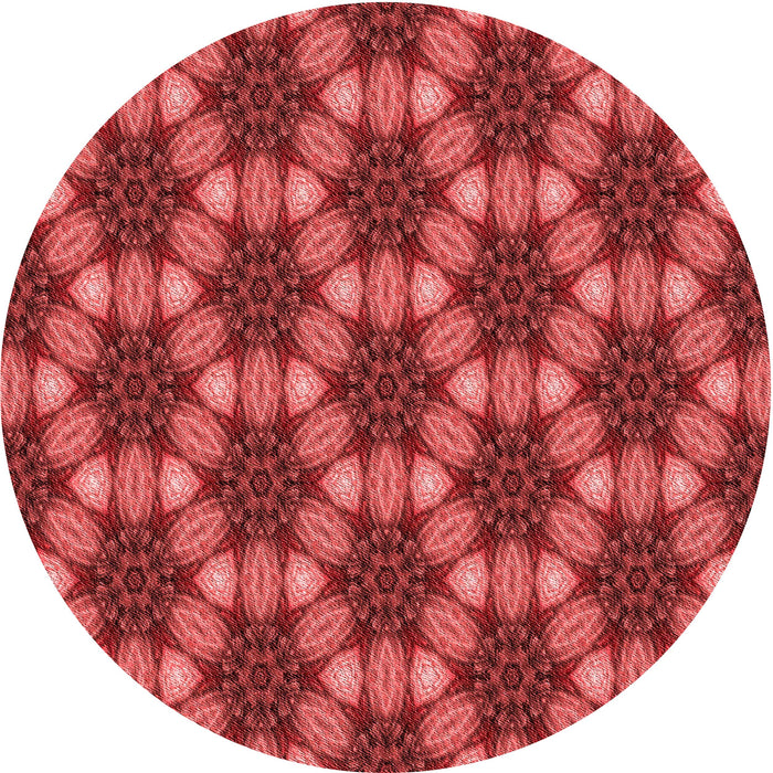 Square Patterned Red Rug, pat2557rd