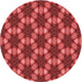 Square Patterned Red Rug, pat2557rd