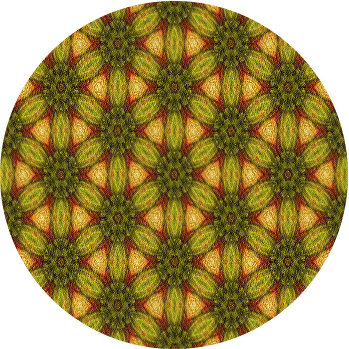 Square Patterned Dark Bronze Brown Rug, pat2557yw