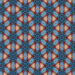 Square Patterned Koi Blue Novelty Rug, pat2557