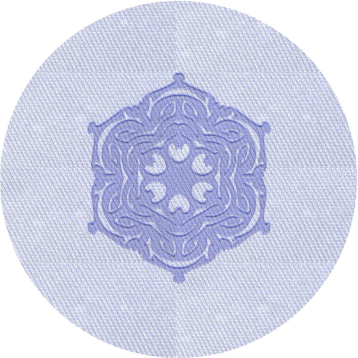 Square Patterned Lavender Blue Rug, pat2558blu