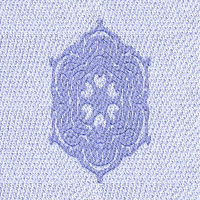 Patterned Lavender Blue Rug, pat2558blu