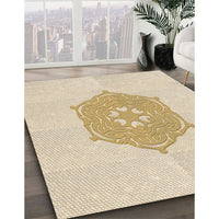 Patterned Peach Beige Rug, pat2558brn