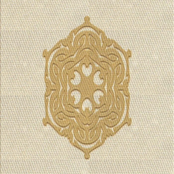 Patterned Peach Beige Rug, pat2558brn