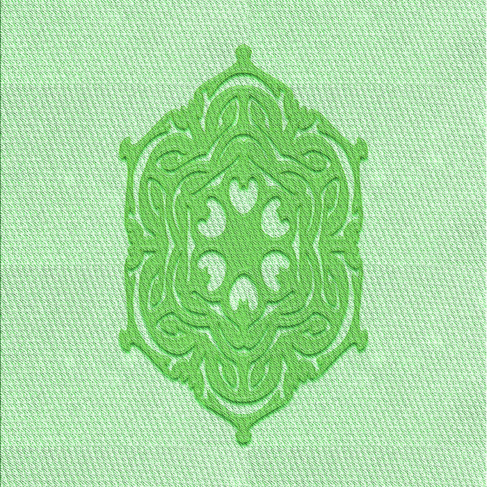 Patterned Light Green Rug, pat2558grn