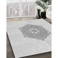 Patterned Platinum Gray Rug, pat2558gry