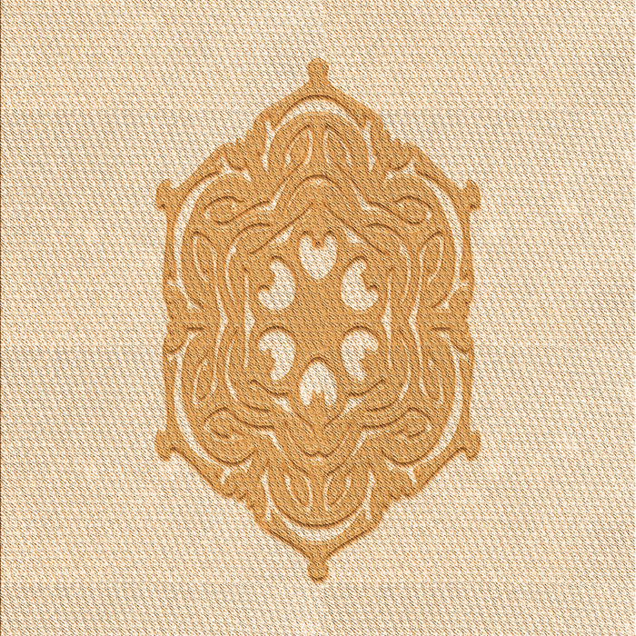 Patterned Orange Rug, pat2558org