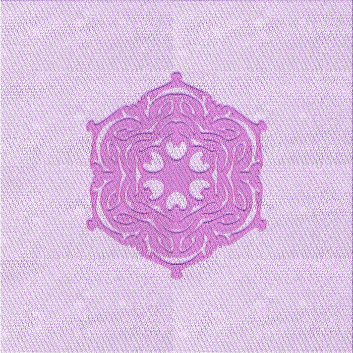 Round Patterned Violet Purple Rug, pat2558pur