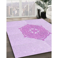 Patterned Violet Purple Rug, pat2558pur