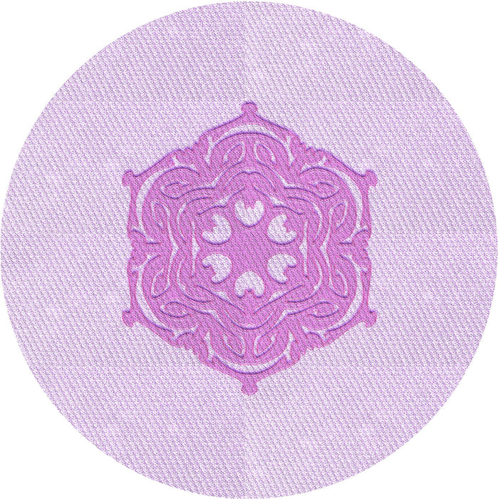 Square Patterned Violet Purple Rug, pat2558pur