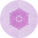 Square Patterned Violet Purple Rug, pat2558pur