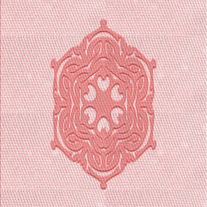 Machine Washable Transitional Pastel Red Pink Rug, wshpat2558rd