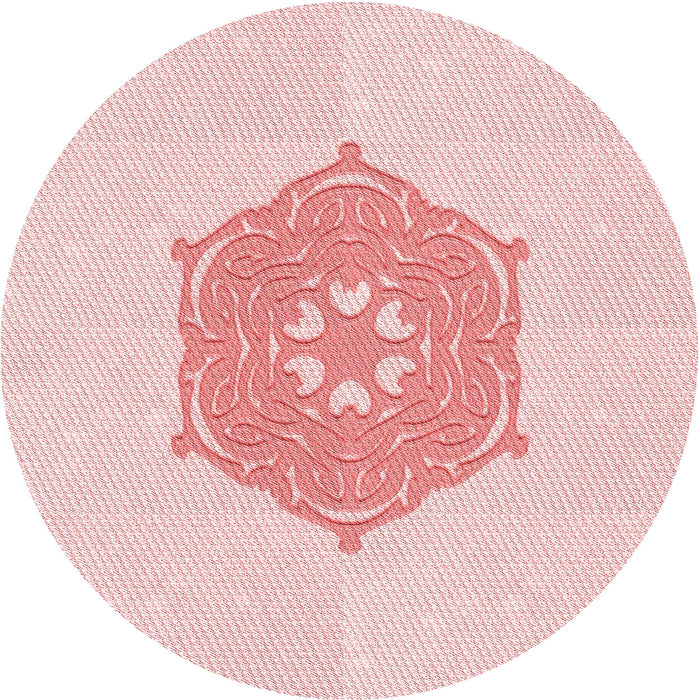 Square Machine Washable Transitional Pastel Red Pink Rug in a Living Room, wshpat2558rd