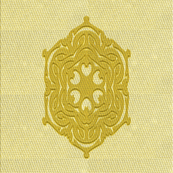 Patterned Sun Yellow Rug, pat2558yw