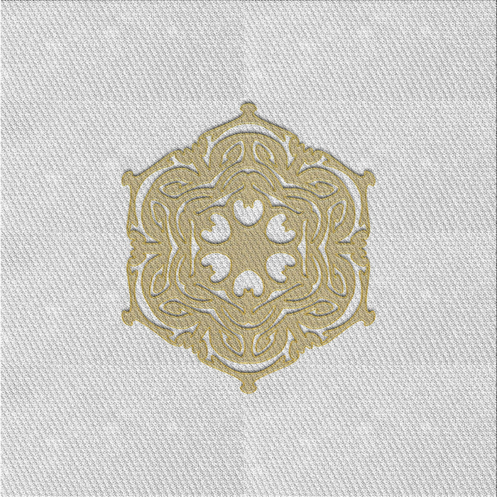 Square Patterned Pearl White Beige Novelty Rug, pat2558